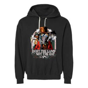 Light The Lamp Not The Rat Christmas Garment-Dyed Fleece Hoodie