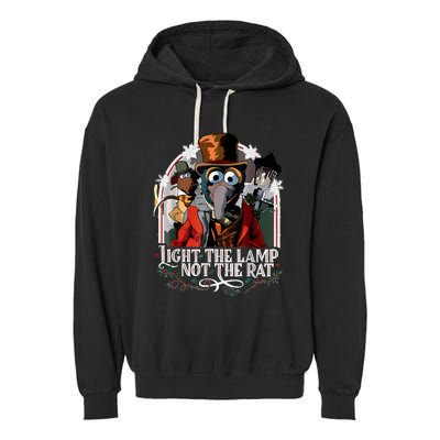 Light The Lamp Not The Rat Christmas Garment-Dyed Fleece Hoodie