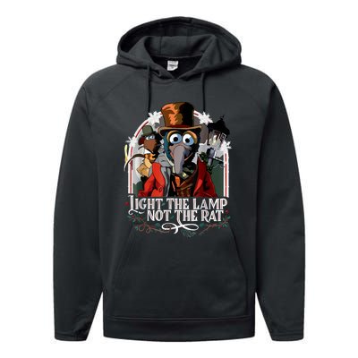 Light The Lamp Not The Rat Christmas Performance Fleece Hoodie