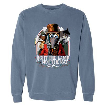 Light The Lamp Not The Rat Christmas Garment-Dyed Sweatshirt