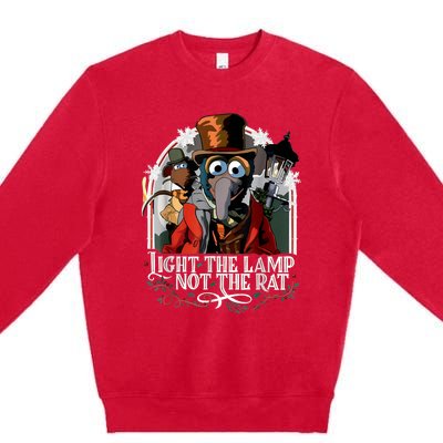 Light The Lamp Not The Rat Christmas Premium Crewneck Sweatshirt