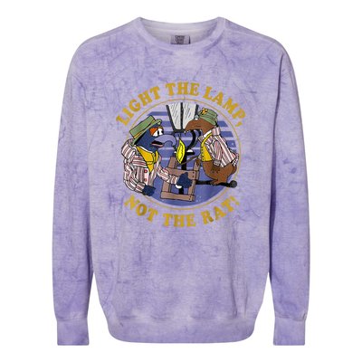 Light The Lamp Not The Rat Colorblast Crewneck Sweatshirt