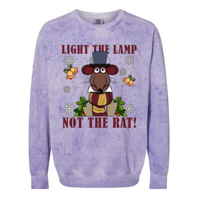 Light The Lamp Not The Rat The Muppet Christmas Colorblast Crewneck Sweatshirt