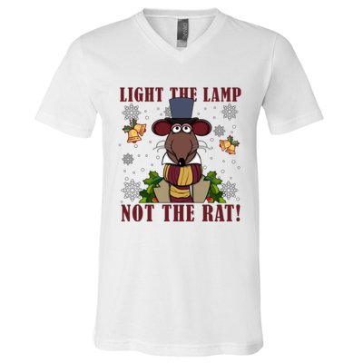 Light The Lamp Not The Rat The Muppet Christmas V-Neck T-Shirt