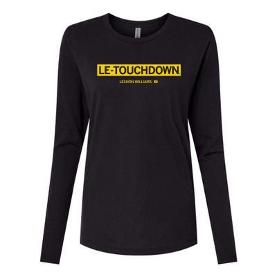 Le Touchdown Leshon Williams Womens Cotton Relaxed Long Sleeve T-Shirt