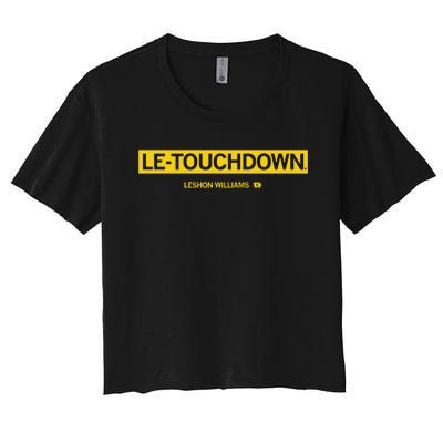 Le Touchdown Leshon Williams Women's Crop Top Tee