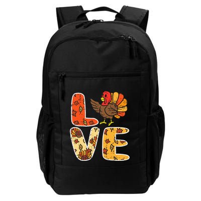 Love Turkey Leaves Autumn Fall Thanksgiving Backpack
