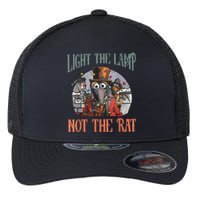 Light The Lamp Not The Rat Christmas Funny Holiday Rat Flexfit Unipanel Trucker Cap