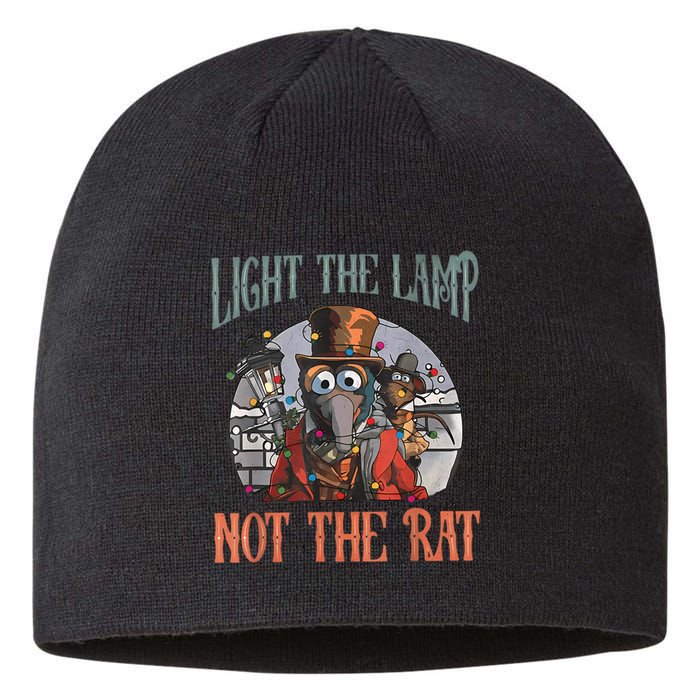 Light The Lamp Not The Rat Christmas Funny Holiday Rat Sustainable Beanie