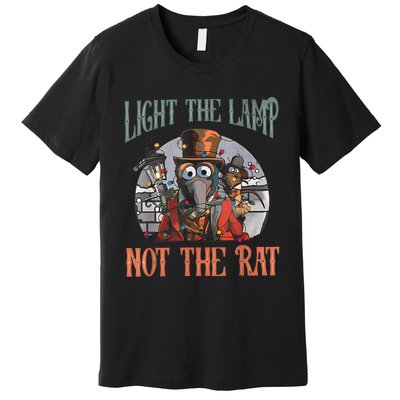 Light The Lamp Not The Rat Christmas Funny Holiday Rat Premium T-Shirt