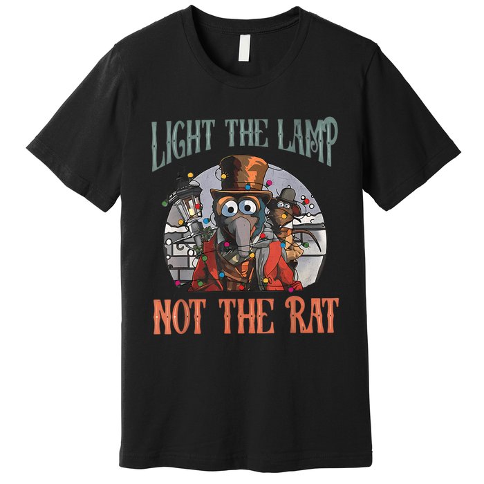 Light The Lamp Not The Rat Christmas Funny Holiday Rat Premium T-Shirt