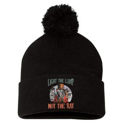 Light The Lamp Not The Rat Christmas Funny Holiday Rat Pom Pom 12in Knit Beanie