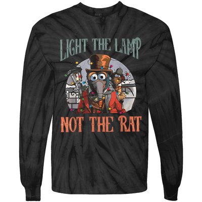 Light The Lamp Not The Rat Christmas Funny Holiday Rat Tie-Dye Long Sleeve Shirt