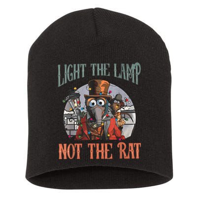 Light The Lamp Not The Rat Christmas Funny Holiday Rat Short Acrylic Beanie