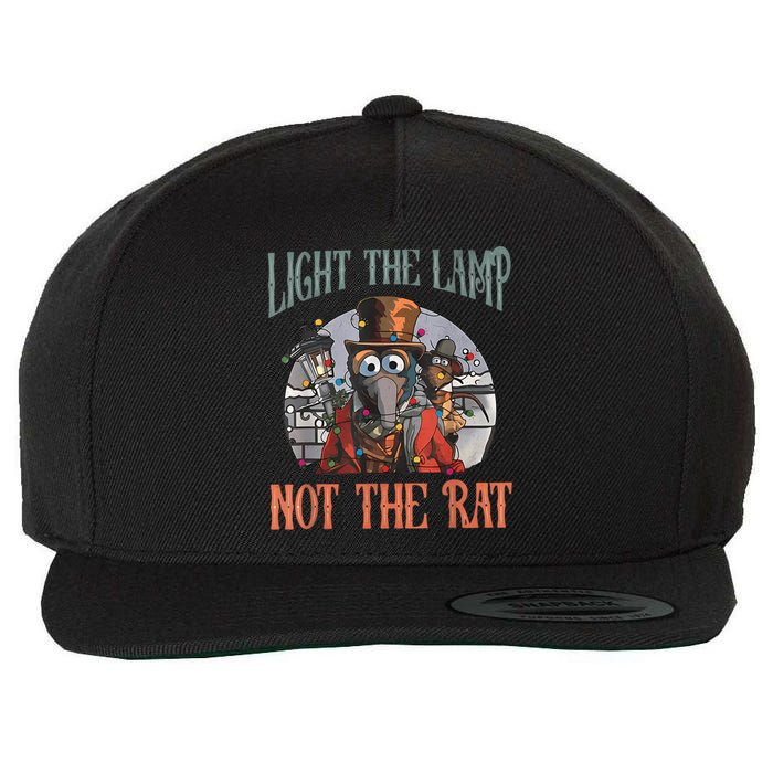 Light The Lamp Not The Rat Christmas Funny Holiday Rat Wool Snapback Cap