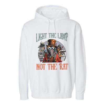 Light The Lamp Not The Rat Christmas Funny Holiday Rat Garment-Dyed Fleece Hoodie