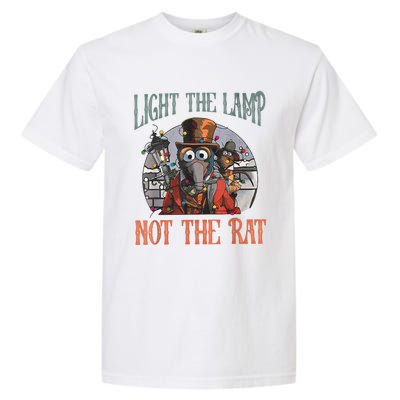 Light The Lamp Not The Rat Christmas Funny Holiday Rat Garment-Dyed Heavyweight T-Shirt