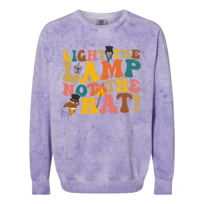 Light The Lamp Not The Rat Groovy Colorblast Crewneck Sweatshirt