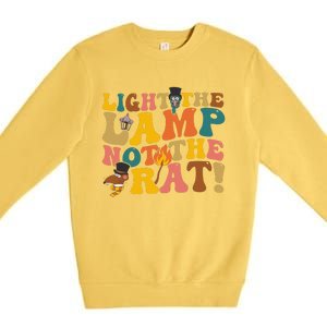 Light The Lamp Not The Rat Groovy Premium Crewneck Sweatshirt