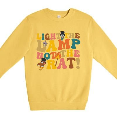 Light The Lamp Not The Rat Groovy Premium Crewneck Sweatshirt