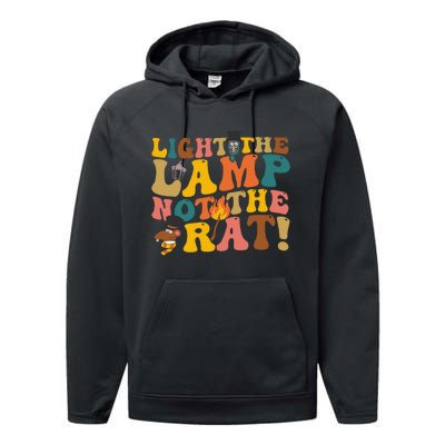 Light The Lamp Not The Rat Groovy Performance Fleece Hoodie