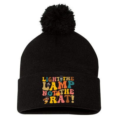 Light The Lamp Not The Rat Groovy Pom Pom 12in Knit Beanie