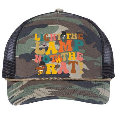 Light The Lamp Not The Rat Groovy Retro Rope Trucker Hat Cap