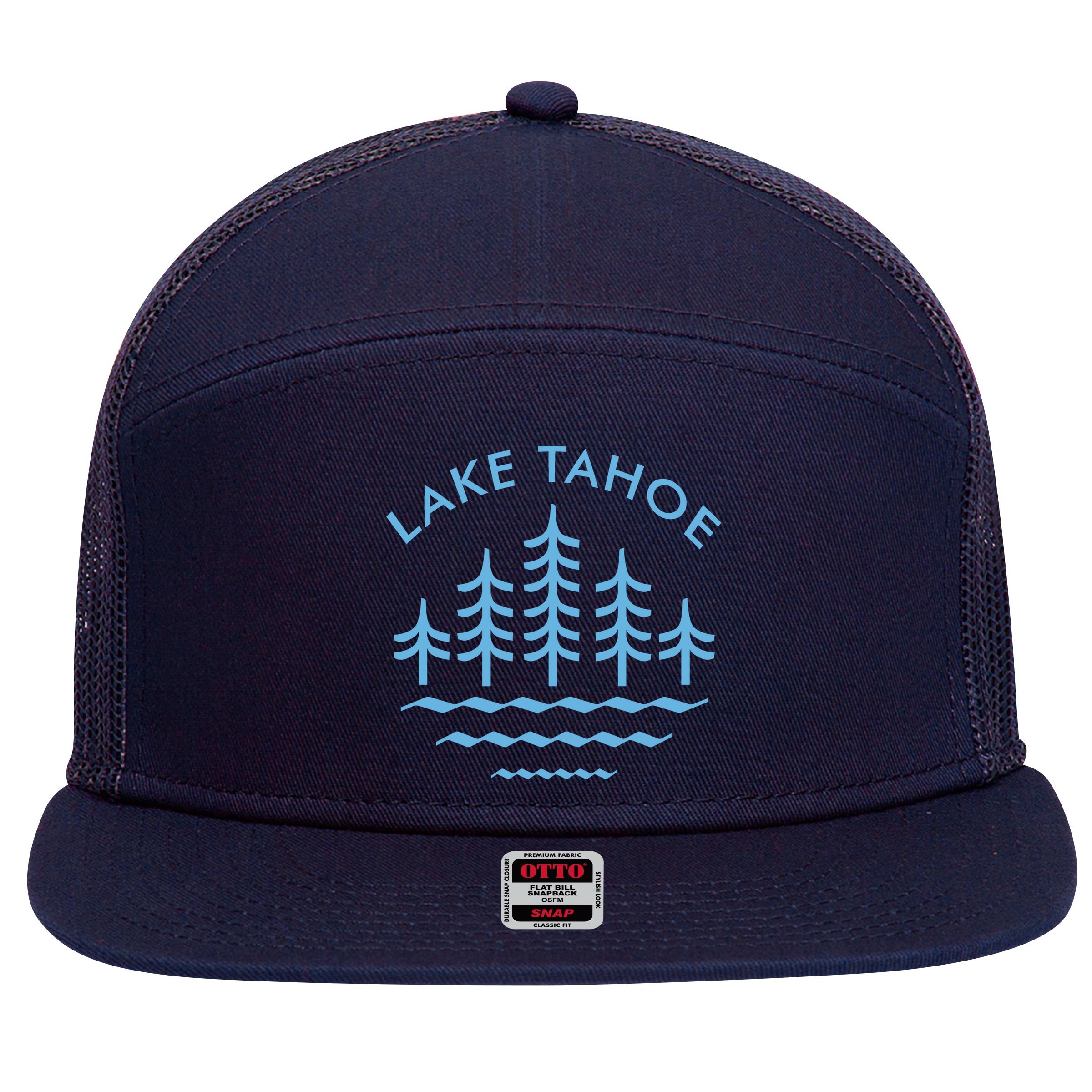 Lake Tahoe 7 Panel Mesh Trucker Snapback Hat