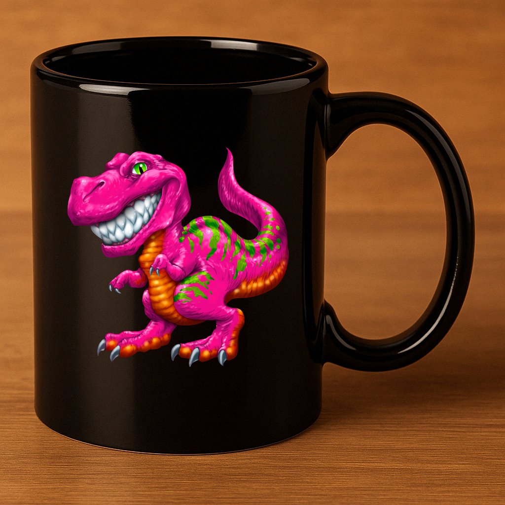 Little TRex 11oz C Handle Ceramic Mug