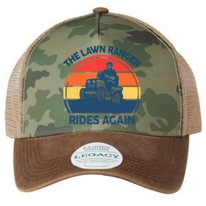 Lawn-Mowing The Lawn Ranger Rides Again Mower Gift Funny Dad Legacy Tie Dye Trucker Hat