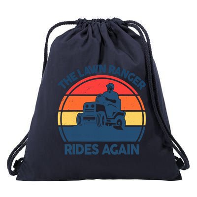 Lawn-Mowing The Lawn Ranger Rides Again Mower Gift Funny Dad Drawstring Bag