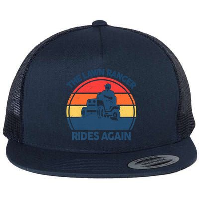 Lawn-Mowing The Lawn Ranger Rides Again Mower Gift Funny Dad Flatbill Hat