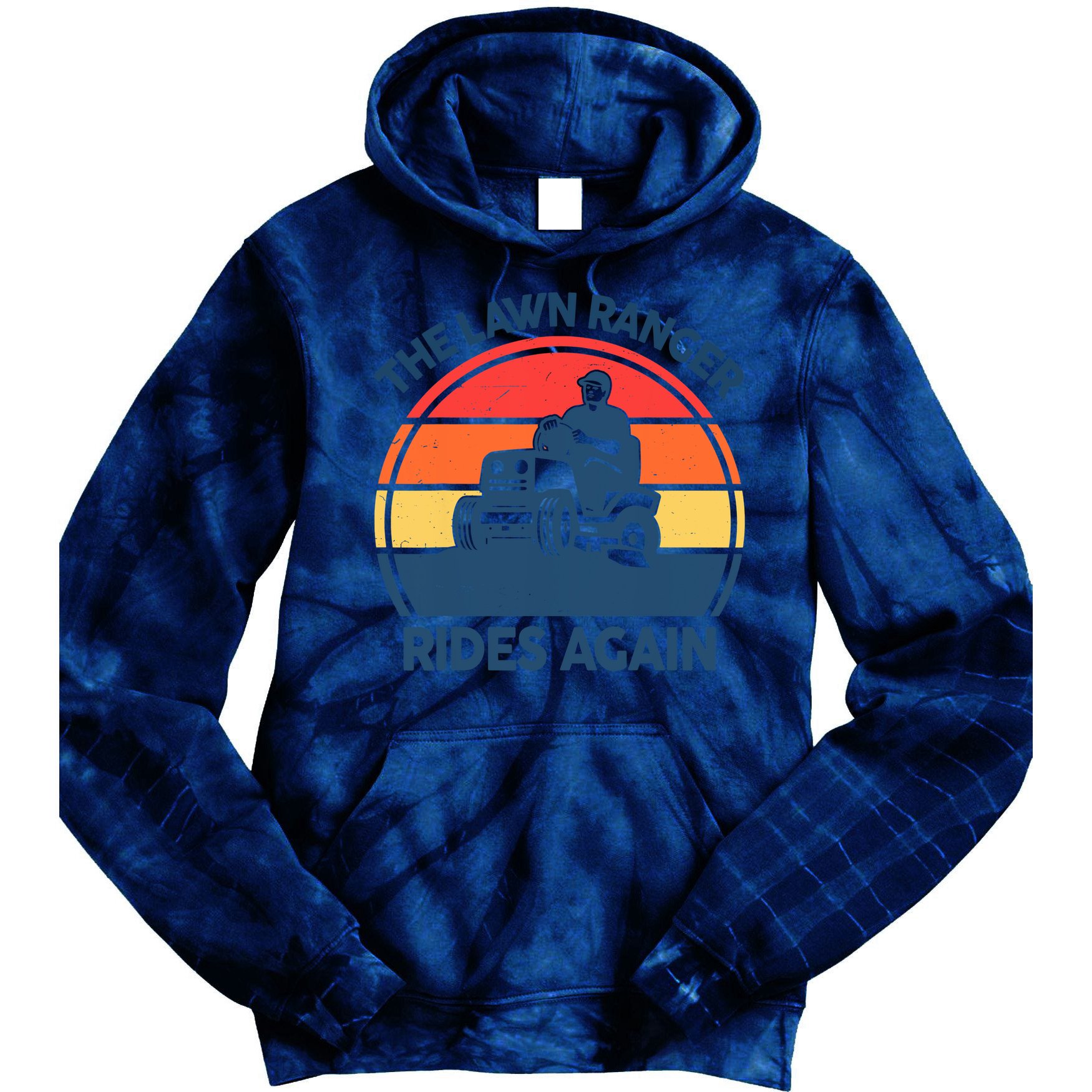 Lawn-Mowing The Lawn Ranger Rides Again Mower Gift Funny Dad Tie Dye Hoodie