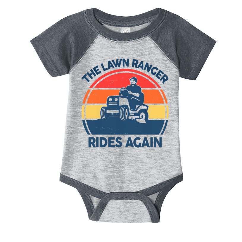 Lawn-Mowing The Lawn Ranger Rides Again Mower Gift Funny Dad Infant Baby Jersey Bodysuit