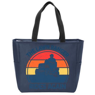 Lawn-Mowing The Lawn Ranger Rides Again Mower Gift Funny Dad Zip Tote Bag