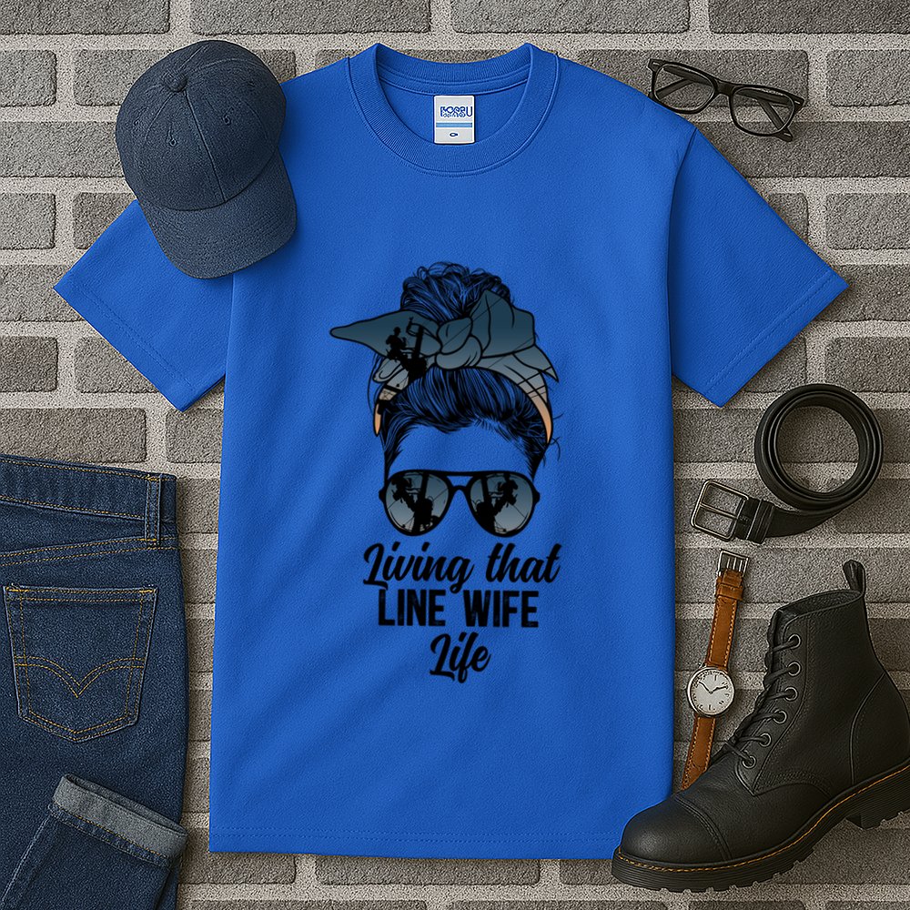 Living That Line Wife Life Line Wife Of A Line Gift Tall T-Shirt
