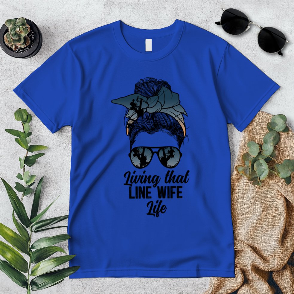 Living That Line Wife Life Line Wife Of A Line Gift Premium T-Shirt