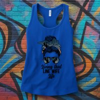 Living That Line Wife Life Line Wife Of A Line Gift Womens Tank Top