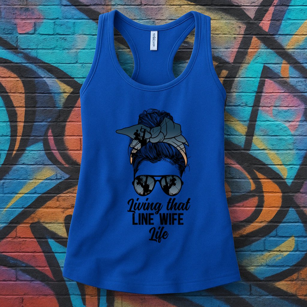 Living That Line Wife Life Line Wife Of A Line Gift Womens Tank Top