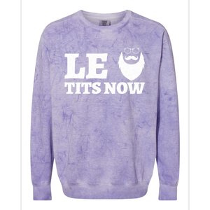 Le Titsnow Le Tits Now Ugly Christmas Let It Snow Gift Colorblast Crewneck Sweatshirt