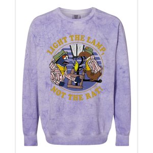 Light The Lamp Not The Rat Colorblast Crewneck Sweatshirt