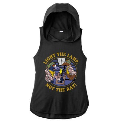 Light The Lamp Not The Rat Ladies PosiCharge Tri-Blend Wicking Draft Hoodie Tank