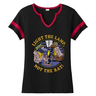 Light The Lamp Not The Rat Ladies Halftime Notch Neck Tee