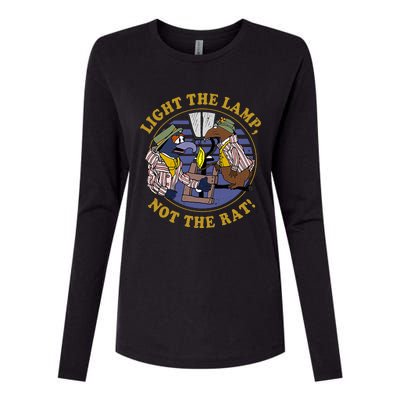 Light The Lamp Not The Rat Womens Cotton Relaxed Long Sleeve T-Shirt