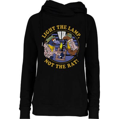 Light The Lamp Not The Rat Womens Funnel Neck Pullover Hood