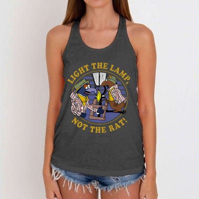 Light The Lamp Not The Rat Women's Knotted Racerback Tank