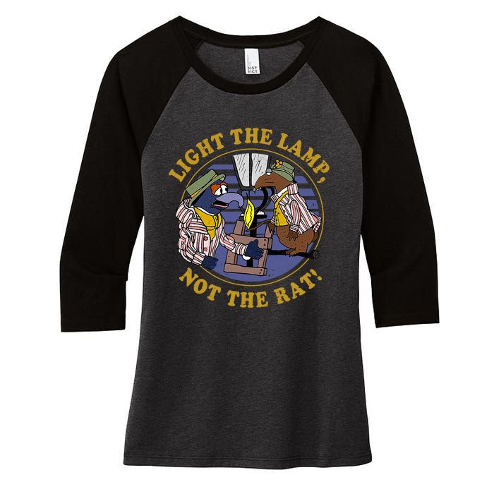 Light The Lamp Not The Rat Women's Tri-Blend 3/4-Sleeve Raglan Shirt