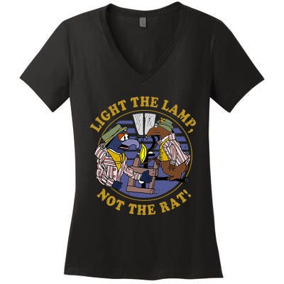 Light The Lamp Not The Rat Women's V-Neck T-Shirt