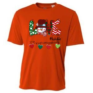 Love Tutu Life Snow Xmas Happy Family Merry Christmas Cute Gift Cooling Performance Crew T-Shirt