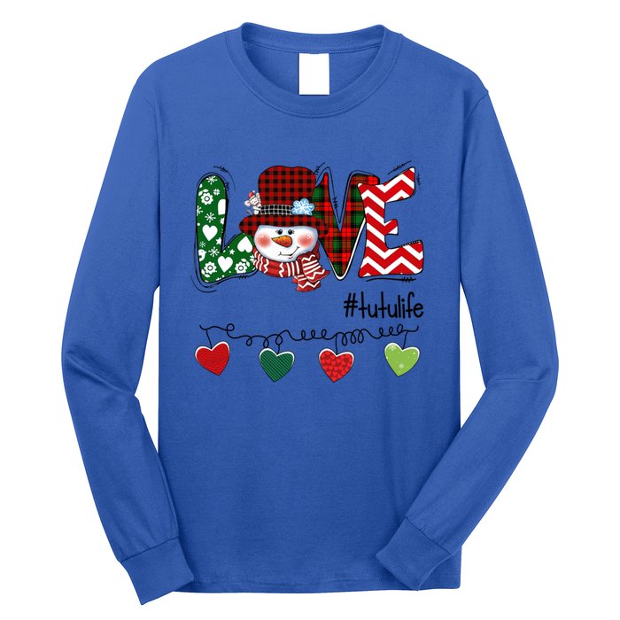 Love Tutu Life Snow Xmas Happy Family Merry Christmas Cute Gift Long Sleeve Shirt